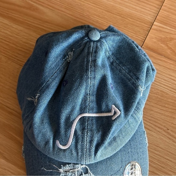 New KBEthos Vintage Denim Distressed Superior Baseball Cap - Picture 3 of 8